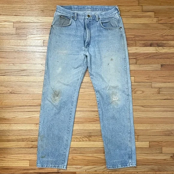Vintage WRANGLER Distressed Jeans 34 x 32 - Picture 5 of 15